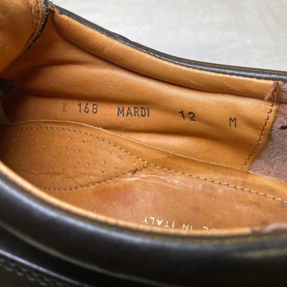 G.H.‎ Bass & Co. Mardi Cap Toe Oxford Dress Shoes Men's Size 12 M Black Italy